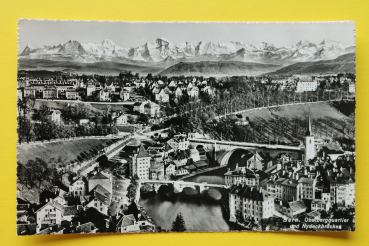 Ansichtskarte AK Bern / Obstbergquartier / 1950er Jahre / Nydeckbrücken – Straßen – Häuser